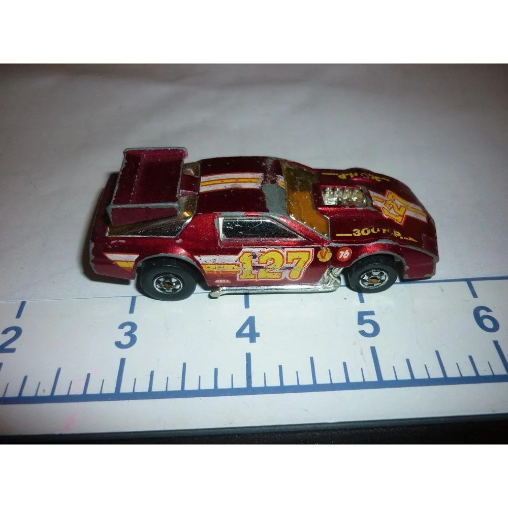 Vintage Mattel Hot Wheels 127 Race Car Red Metal Toy‎ Flip Outs